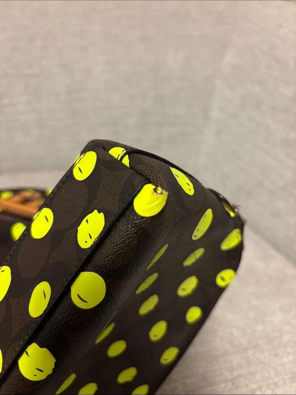 Coach Cora Domed Satchel & Neon Dot Cosmetic Case Pouch Set
